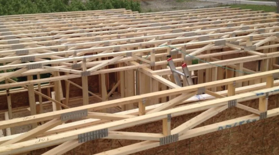 Engineered wood components at the Truline manufacturing facility